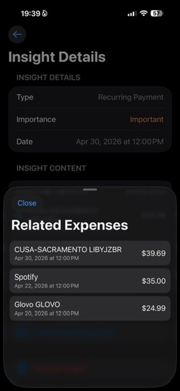 Related Expenses για επαναλαμβανόμενες πληρωμές.